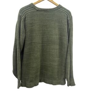 Columbia Men's Military Green Crewneck Cotton Sweater Large